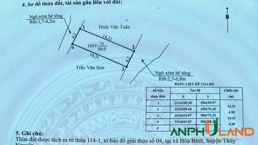 Chào bán 2 lô đất 2 mặt ngõ tại phường Hoà Bình, TP Hải Phòng