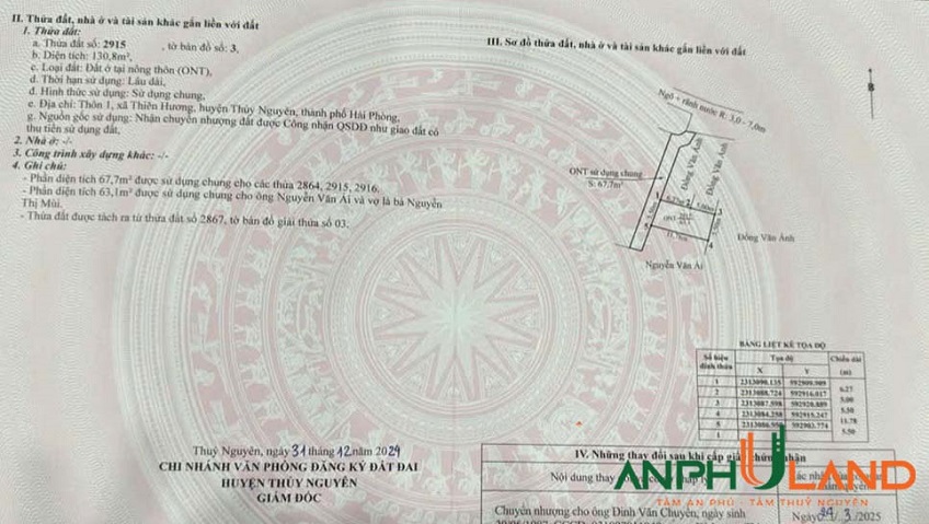 Chính chủ gửi bán căn nhà 3 tầng thuộc phường Thiên Hương, TP Hải Phòng
