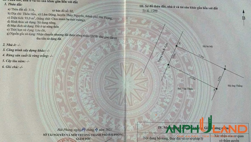 Chính chủ gửi bán lô đất mặt đường phường Thiên Hương (Lâm Động), TP Hải Phòng 