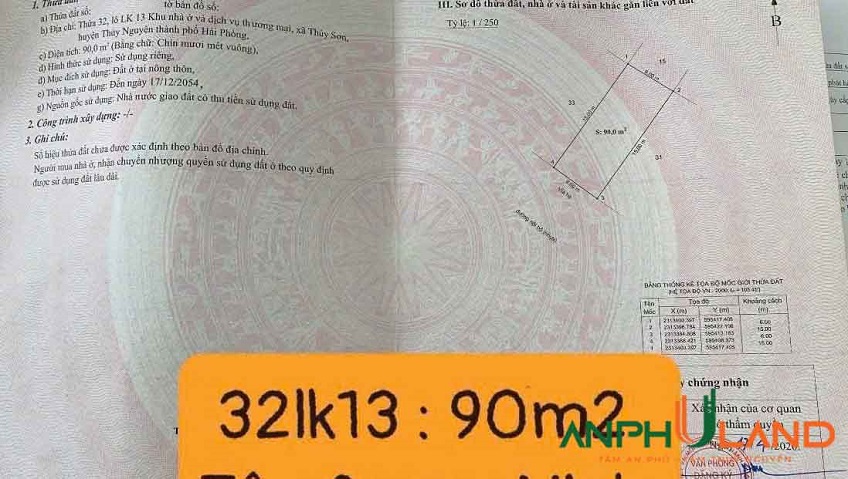 Cần bán lô đất khu đô thị xanh Tân Quang Minh, Phường Thủy Nguyên, TP Hải Phòng