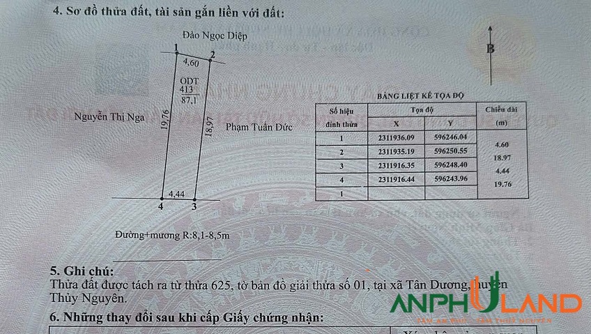 Chính chủ bán 1 lô tại phường Thuỷ Nguyên (Tân Dương), TP Hải Phòng