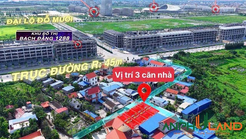 Chuẩn bị động thổ 3 căn nhà 3,5 tầng tại Phường Thủy Nguyên ( xã Dương Quan), TP Hải Phòng