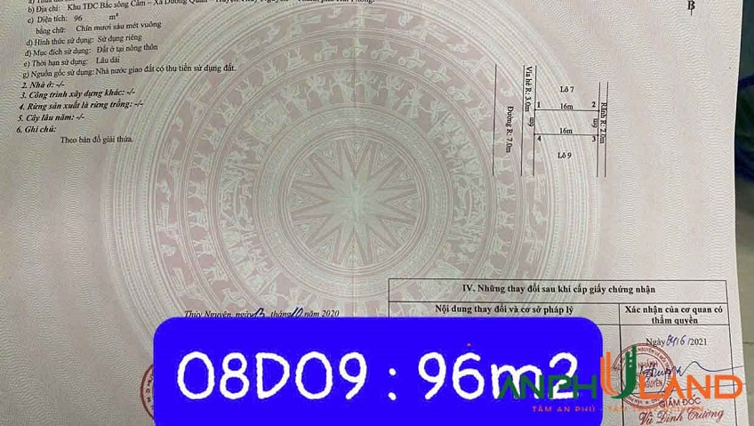 Cần bán vài lô khu D, TĐC Bắc Sông Cấm, Phường Thủy Nguyên (xã Dương Quan), TP Hải Phòng