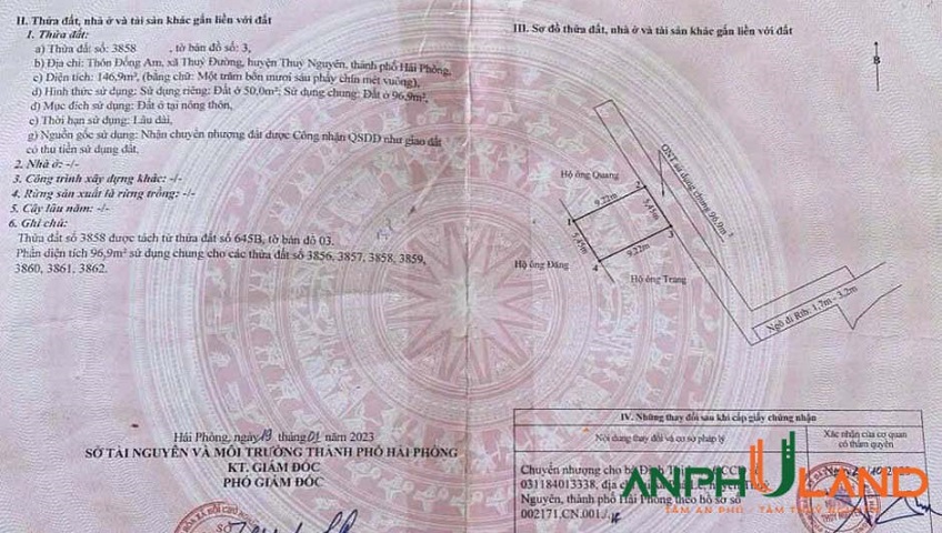 Bán căn nhà trung tâm TDP Đống Am, phường Thuỷ Nguyên, TP Hải Phòng