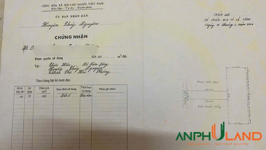 Chính chủ gửi bán lô đất mặt đường 203 phường Thiên Hương (Lâm Động), TP Hải Phòng