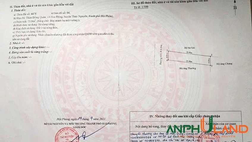 Bán lô đất mặt đường TDP Đồng Quán, phường Thuỷ Nguyên, TP Hải Phòng