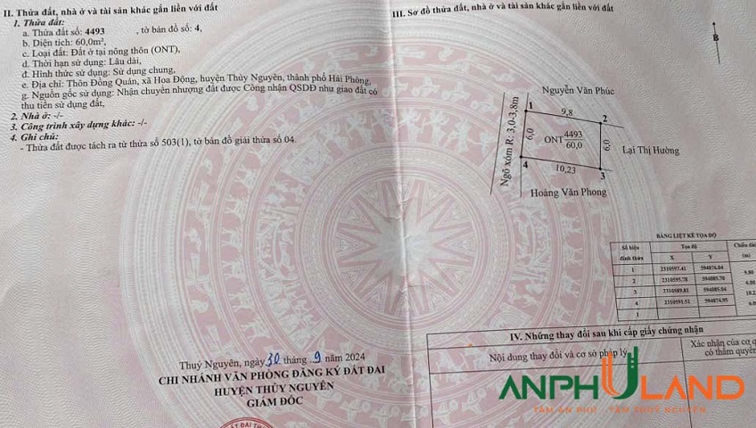 Bán lô đất đẹp tại TDP Đồng Quán, phường Thuỷ Nguyên, TP Hải Phòng