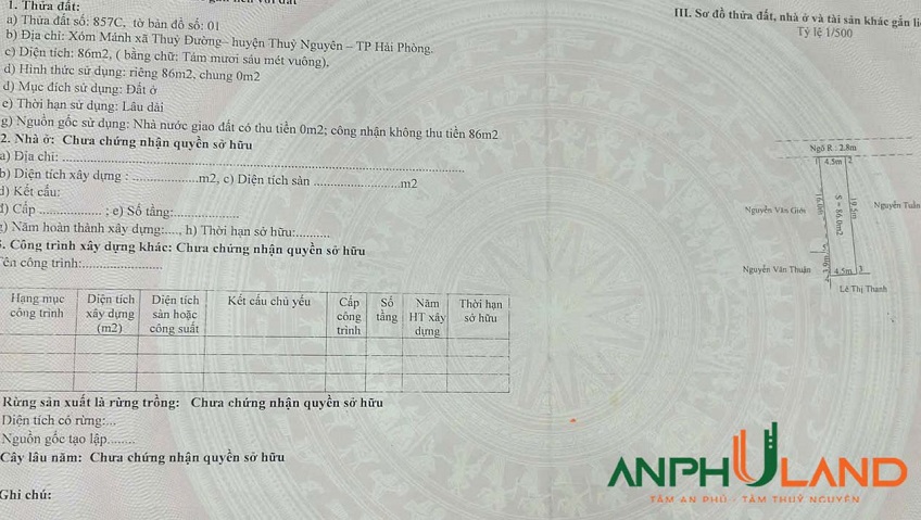 Chính chủ gửi bán căn nhà cấp 4 tại trung tâm phường Thuỷ Nguyên, TP Hải Phòng