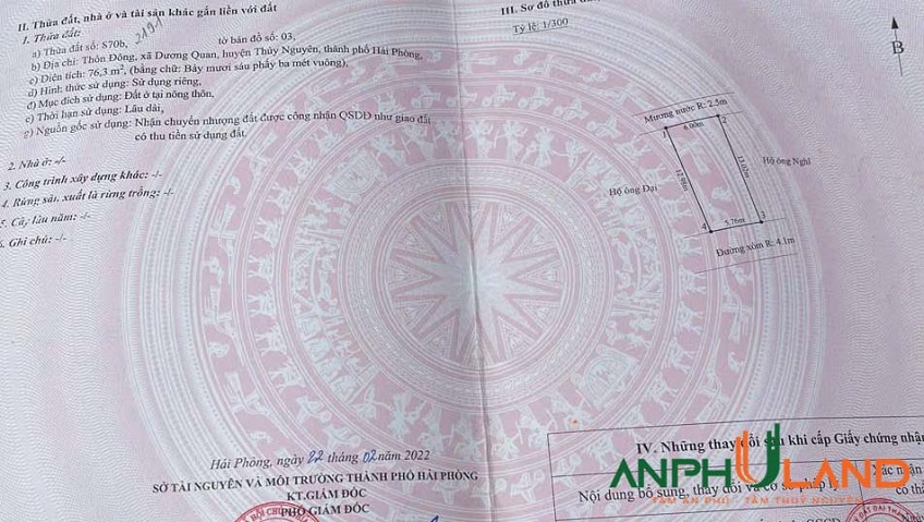 Chính chủ chào bán 2 lô sát khu B, phường Thuỷ Nguyên (Dương Quan), TP Hải Phòng