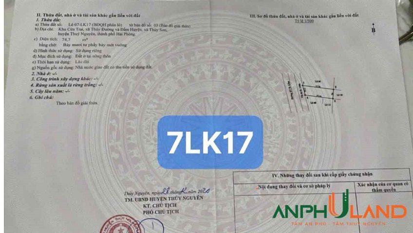 Cần bán lô đất giá rẻ nhất khu Cửa Trại, Phường Thủy Nguyên, TP Hải Phòng