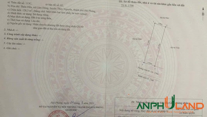 Chính chủ chào bán lô đất siêu đẹp tại TDP Đền, phường Thiên Hương, TP Hải Phòng