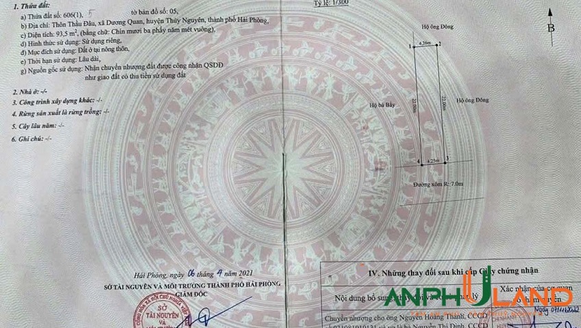 Chính chủ bán lô góc mặt đường phường Thuỷ Nguyên, TP Hải Phòng