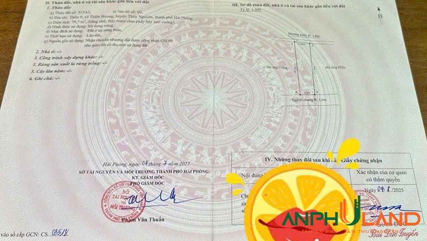 Chào bán lô đất đẹp TDP 9 Phường Thiên Hương, TP Hải Phòng