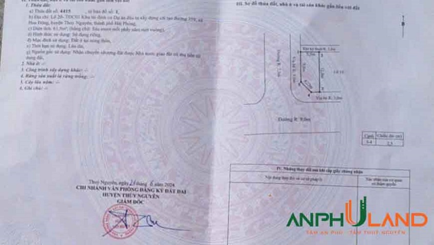 Cần bán lô góc 20 TĐC 03, Phường Thủy Nguyên ( xã Hoa Động), TP Hải Phòng