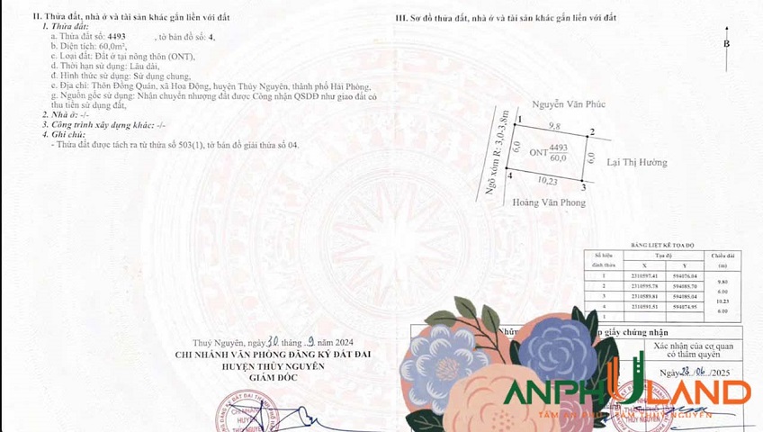 Chính chủ gửi bán lô đất đẹp trung tâm phường Thuỷ Nguyên (Hoa Động), TP Hải Phòng