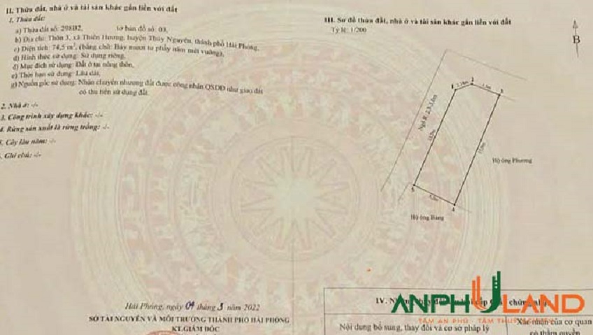 Chính chủ gửi bán lô góc phường Thiên Hương, TP Hải Phòng 