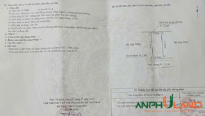 Chính chủ gửi bán lô đất siêu đẹp phường Thiên Hương (Lâm Động), TP Hải Phòng