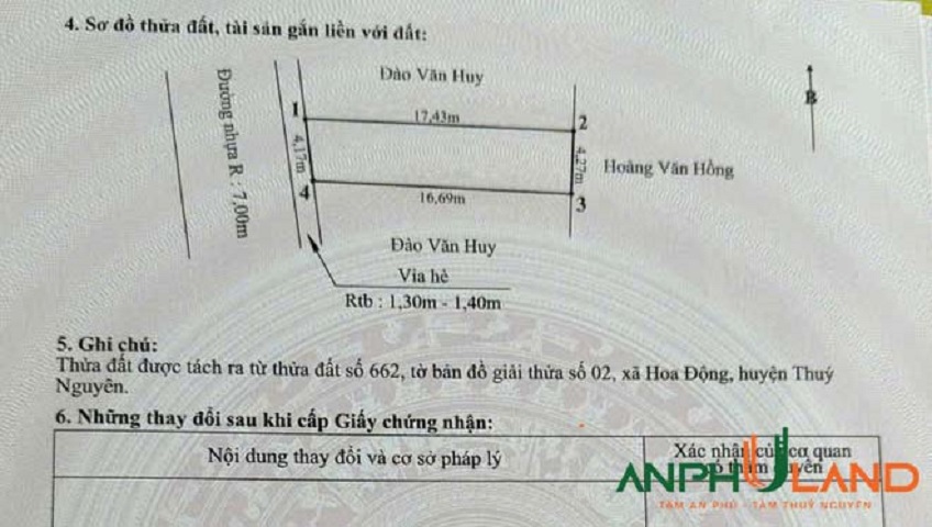 Chính chủ gửi bán lô đất siêu đẹp mặt đường phường Thuỷ Nguyên (Hoa Động), TP Hải Phòng