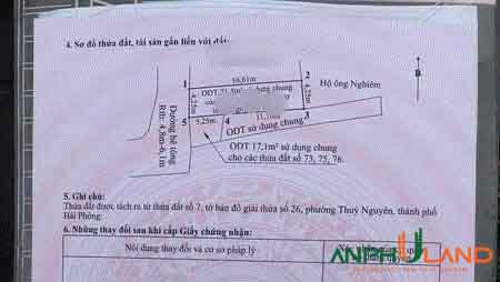 Bán lô góc F0 sẵn bìa tại phường Thuỷ Nguyên ( Hoa Động cũ), TP Hải Phòng