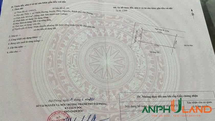 Chào bán lô đất đẹp cách đường 203 chỉ 50m tại phường Thiên Hương, TP Hải Phòng