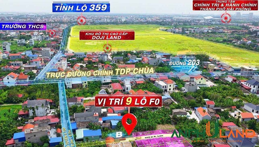 Chào bán hai siêu phẩm TDP Chùa, Phường Thủy Nguyên ( xã Hoa Động), TP Hải Phòng