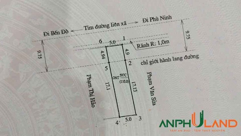 Cần bán lô đất trục liên xã Việt Khê ( xã An Sơn), TP Hải Phòng