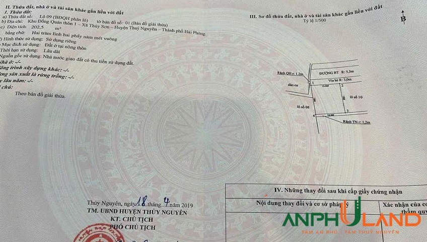 Cần chuyển nhượng gấp lô đất phân lô Đồng Quán, phường Thuỷ Nguyên, TP Hải Phòng