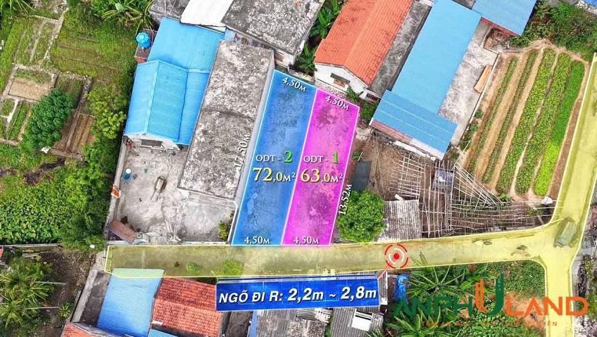 Chính chủ gửi bán 2 lô đất sẵn bìa tại phường Hòa Bình, TP Hải Phòng