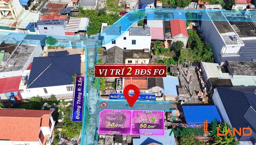 Chào bán 2 lô F0 trung tâm Phường Thiên Hương (xã Hoàng Động), TP Hải Phòng