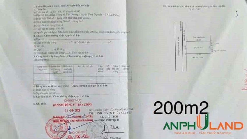 Cần bán lô đất khu Đầm Tràng, Phường Thủy Nguyên (xã Tân Dương), TP Hải Phòng