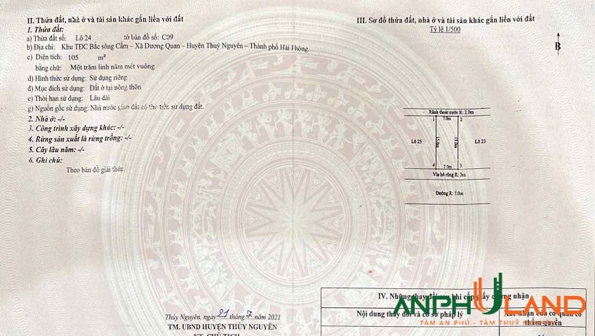 Chủ cần tiền bán gấp lô đất giá rẻ hơn thị trường tại Khu C - TĐC Bắc Sông Cấm, TP Hải Phòng