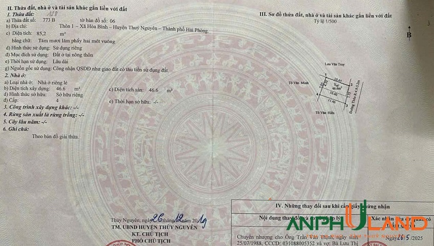 Chủ gửi bán lô đất xây nhà cực đẹp tại phường Hoà Bình, TP Hải Phòng