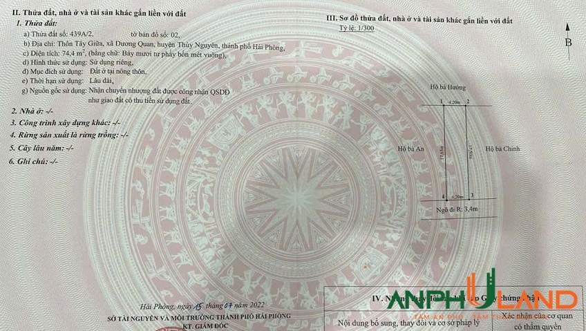 Chủ cần bán gấp 2 lô đất trung tâm phường Thuỷ Nguyên (Dương Quan), TP Hải Phòng