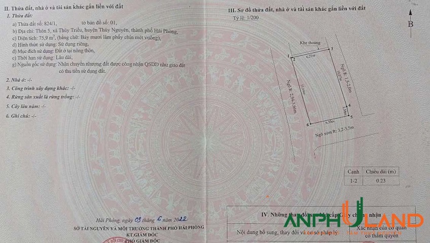 Bán lô góc 3 mặt tiền, đường ô tô thông các ngả tại phường Hoà Bình, TP Hải Phòng