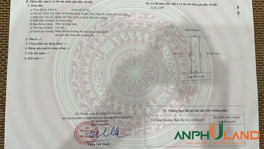 Chủ cần bán gấp 2 lô đất siêu đẹp tại trung tâm P. Thủy Nguyên ( xã Dương Quan), TP Hải Phòng