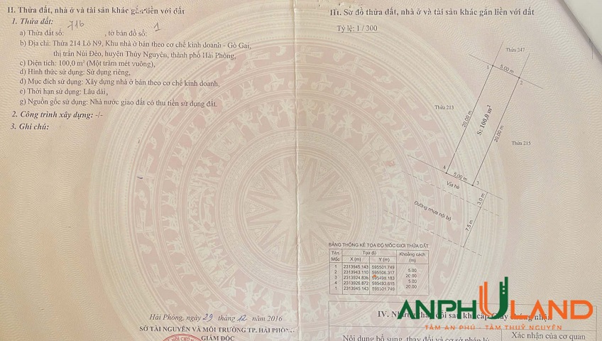 Bán lô đất giá mềm mại tại KĐT Gò Gai, phường Thuỷ Nguyên, TP Hải Phòng