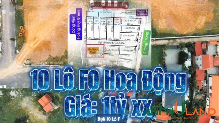 Cần bán 10 lô đất F0 TDP Đường Đá, Phường Thủy Nguyên ( xã Hoa Động), TP Hải Phòng