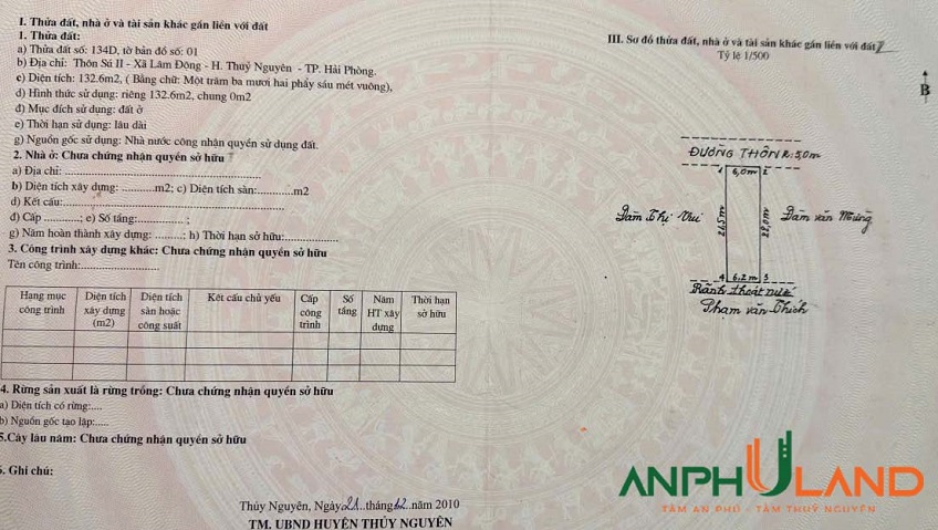 Bán lô đất siêu đẹp, siêu tiềm năng tại phường Thiên Hương (Lâm Động), TP Hải Phòng