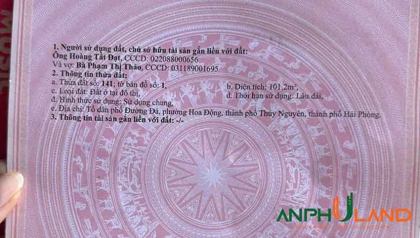  Bán sản phẩm cực hiếm kết nối thẳng ra Hoàng Huy P. Thủy Nguyên ( xã Hoa Động), TP Hải Phòng