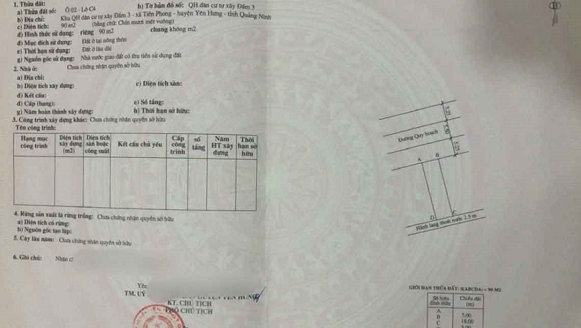 Bán hai lô liền kề, khu quy hoạch đầm 3 Tiền Phong, Quảng Yên, Quảng Ninh