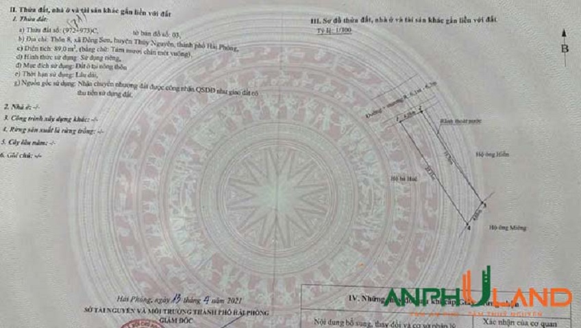 Bán lô đất thuộc trục chính phường Lưu Kiếm (Đông Sơn), TP Hải Phòng