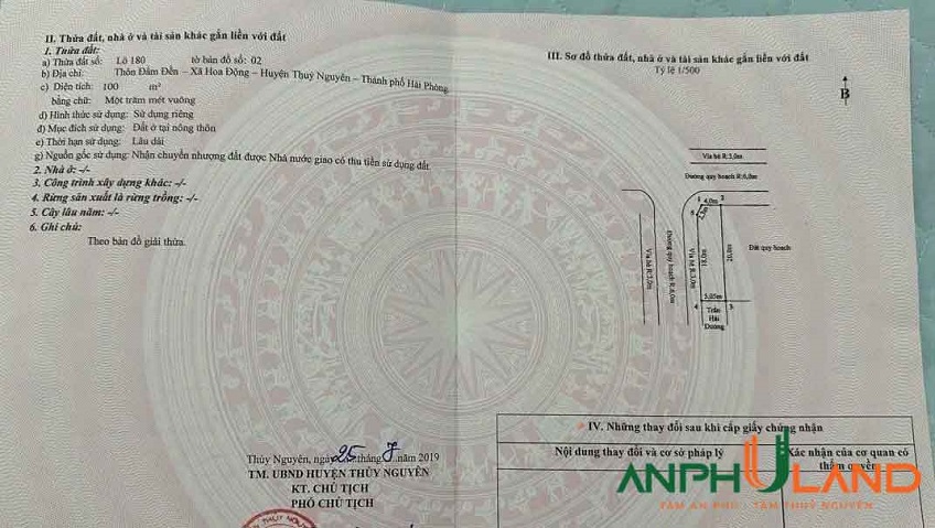 Cần bán lô góc chung cư Huê, Phường Thủy Nguyên ( xã Hoa Động), TP Hải Phòng