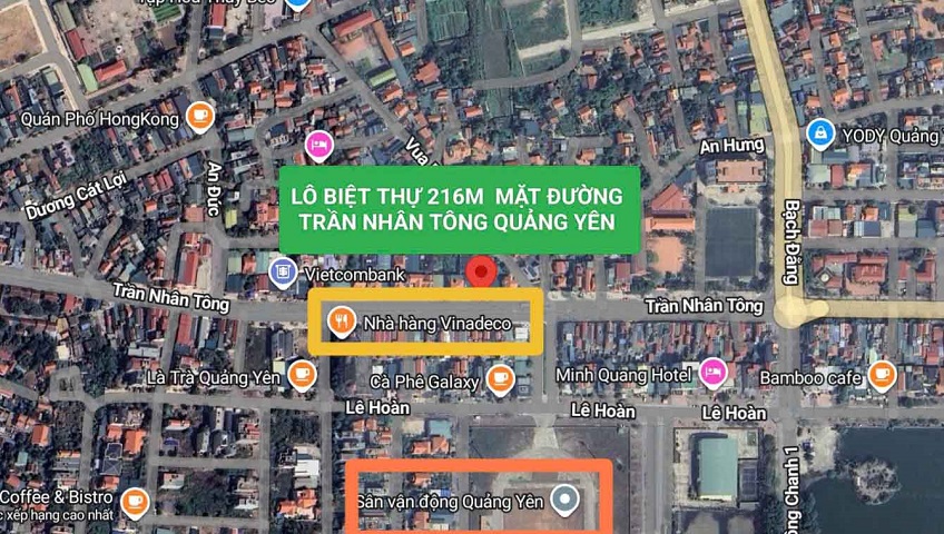 Cần bán siêu phẩm hiếm, mặt đường Trần Nhân Tông, đối diện khách sạn Vinadco Quảng Yên