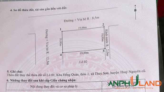 Cần bán lô góc biệt thự 190m2 tại Phường Thủy Nguyên ( xã Thủy Sơn), TP Hải Phòng