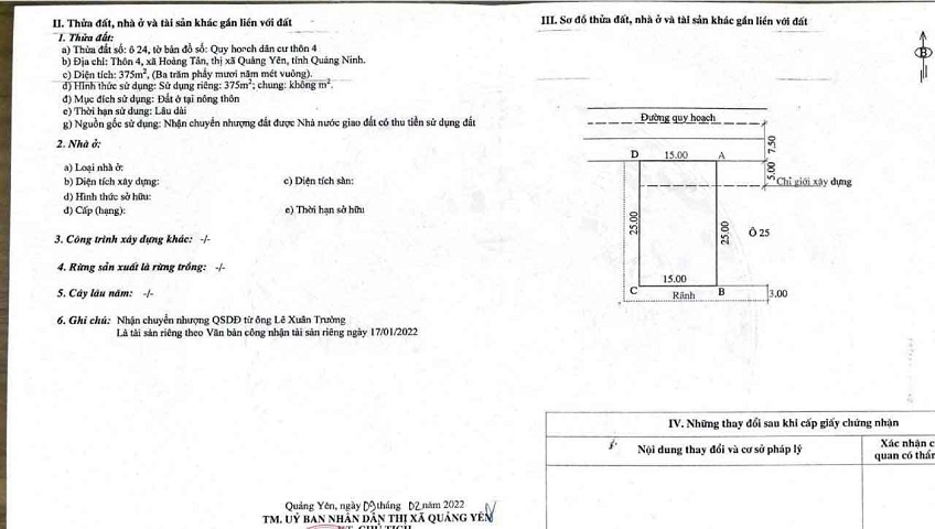 Chính chủ gửi bán 2 lô biệt thự đẹp tại khu quy hoạch thôn 4 Hoàng Tân, Quảng Yên, Quảng Ninh