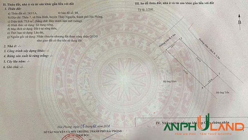 Bán siêu phẩm lô góc phường Hoà Bình, TP Hải Phòng