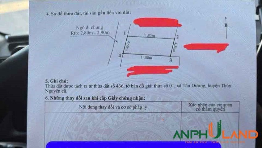 Cần bán lô đất trung tâm hành chính phường Thủy Nguyên ( xã Tân Dương), TP Hải Phòng