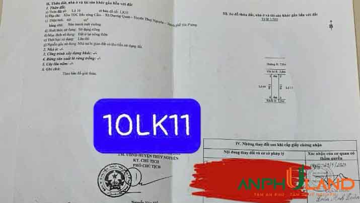 Cần bán lô đất hàng đẹp tại TĐC Áp Tràn, Phường Thủy Nguyên, TP Hải Phòng