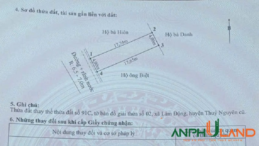 Chính chủ gửi bán lô đất tại TDP 4, phường Thiên Hương (Lâm Động), TP Hải Phòng