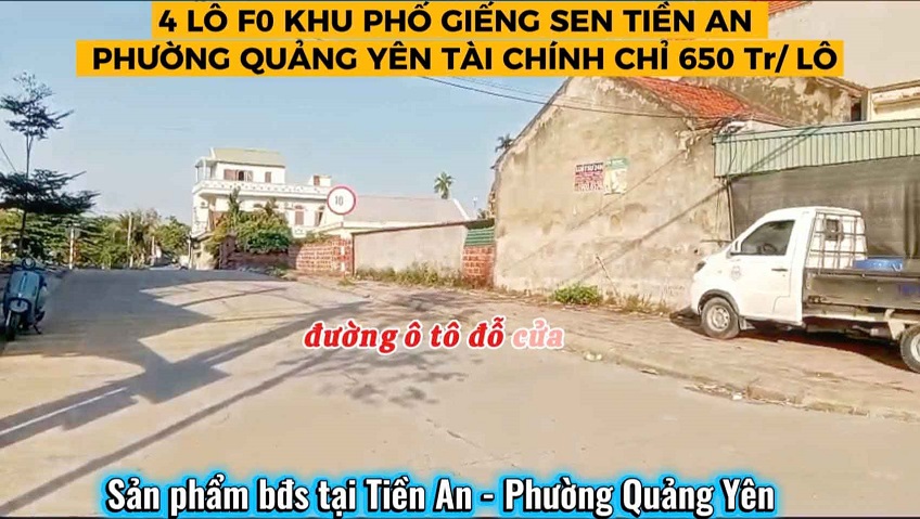 Cơ hội đầu tư đất trung tâm Tiền An, Phường Quảng Yên, Quảng Ninh